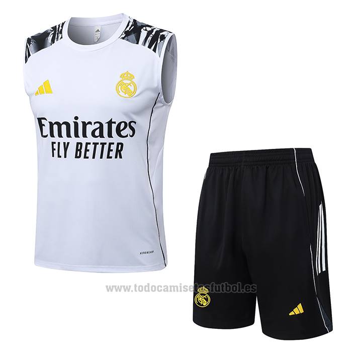Chandal del Real Madrid Sin Mangas 2025-2026 Blanco